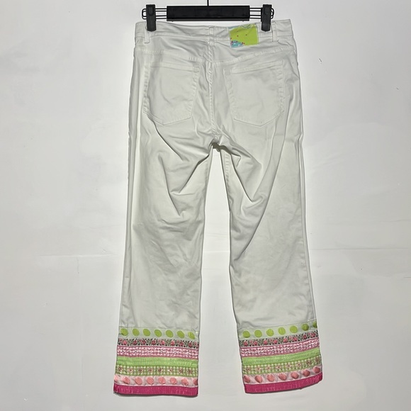 Lilly Pulitzer White Trendy Jean Ribbon White Label Denim Jeans Size 2 - Picture 7 of 10